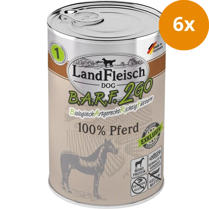 LandFleisch B.A.R.F.2GO Exklusiv Pferd 400 g