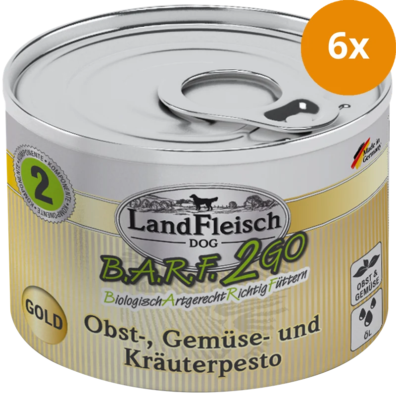 LandFleisch B.A.R.F.2GO Obst, Gemüse und Kräuterpesto Gold 200 g