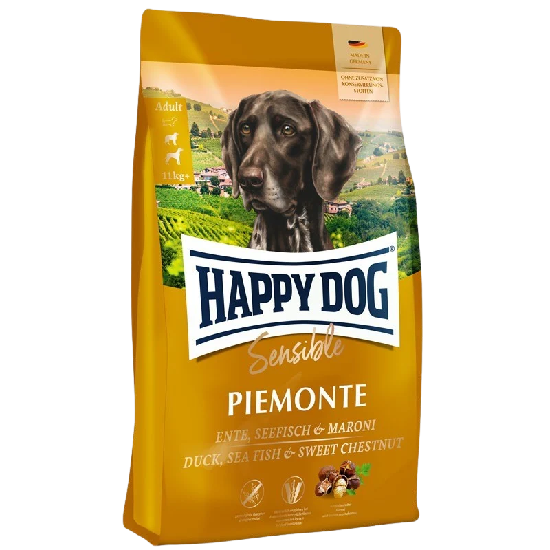 Happy Dog Sensible Piemonte Ente, Seefisch & Maroni