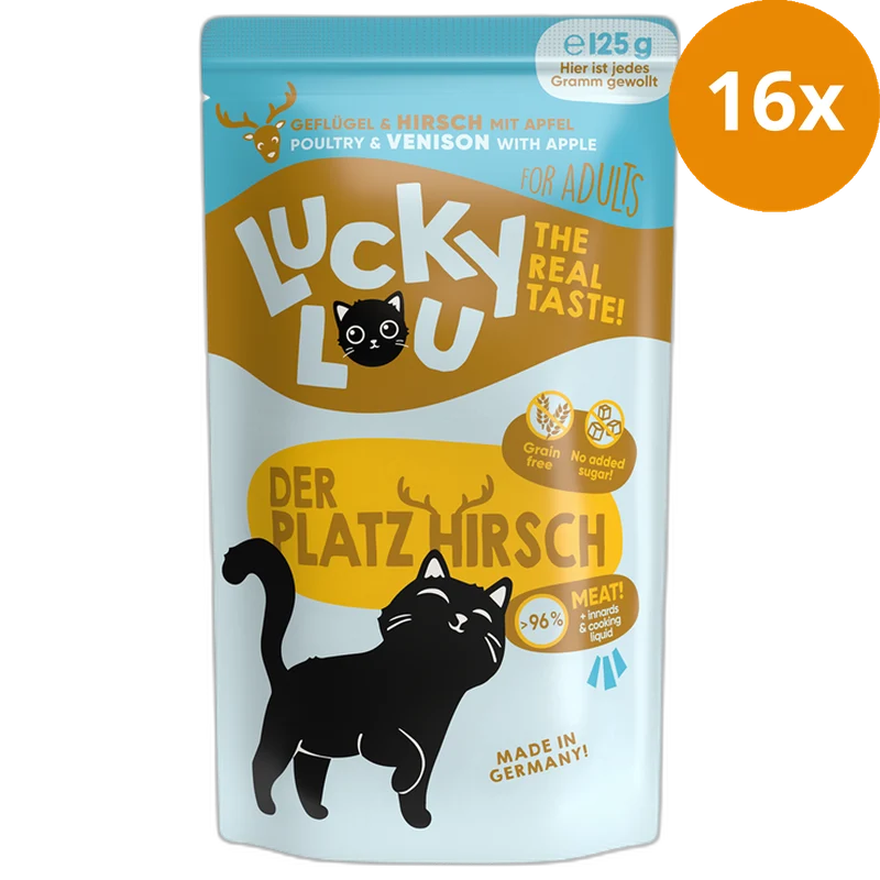 Lucky Lou PB Lifestage Adult Geflügel + Hirsch 125 g