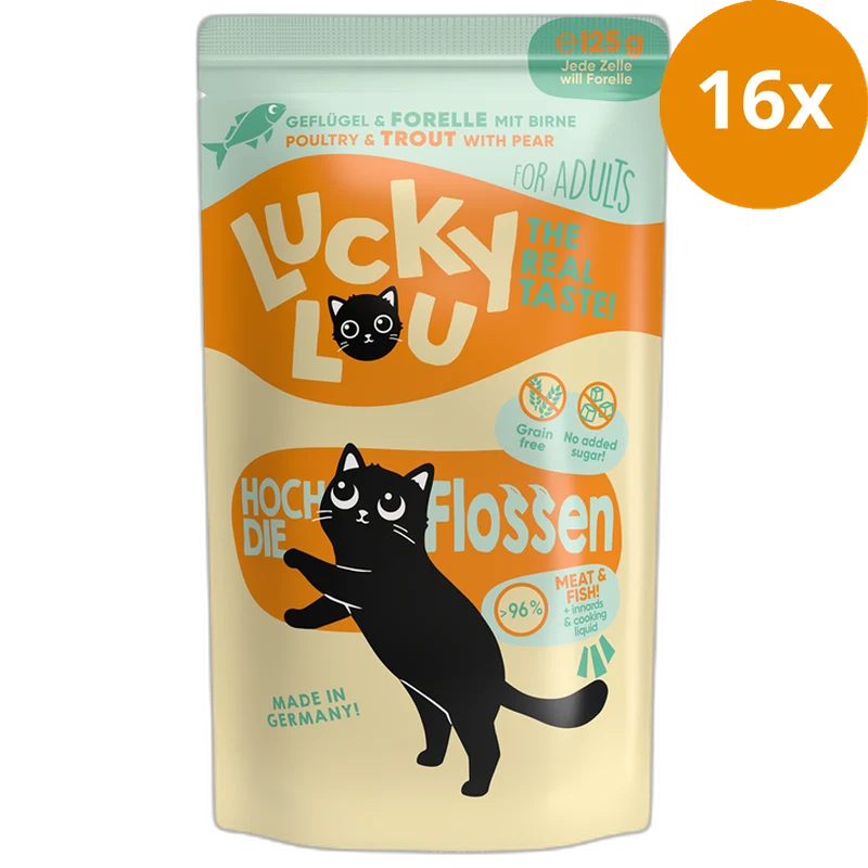 Lucky Lou PB Lifestage Adult Geflügel + Forelle 125 g
