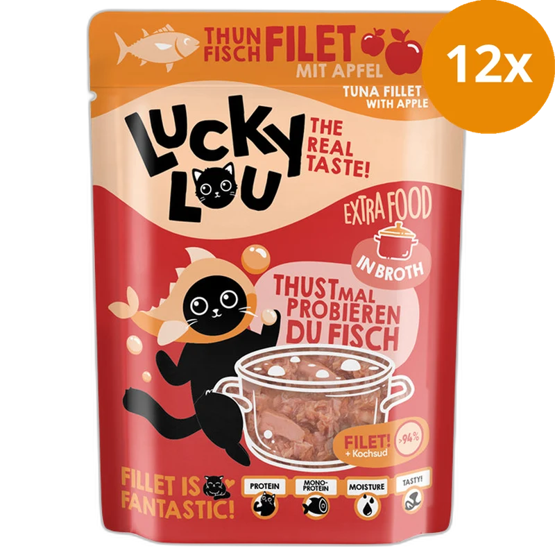 Lucky Lou Extra Food Thunfisch mit Apfel in Sud 70 g