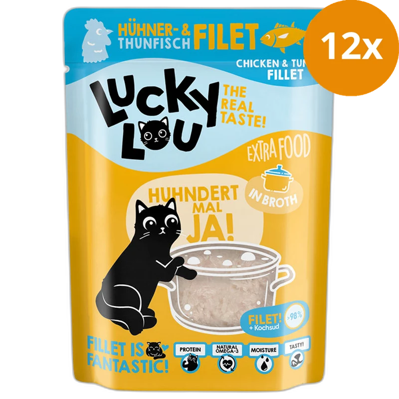 Lucky Lou Extra Food Hühner- & Thunfischfilet in Sud 70 g