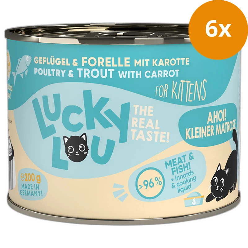 Lucky Lou Dose Lifestage Kitten Geflügel + Forelle 200 g