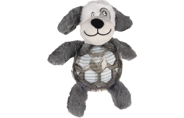 Hund mit Ball (grau)