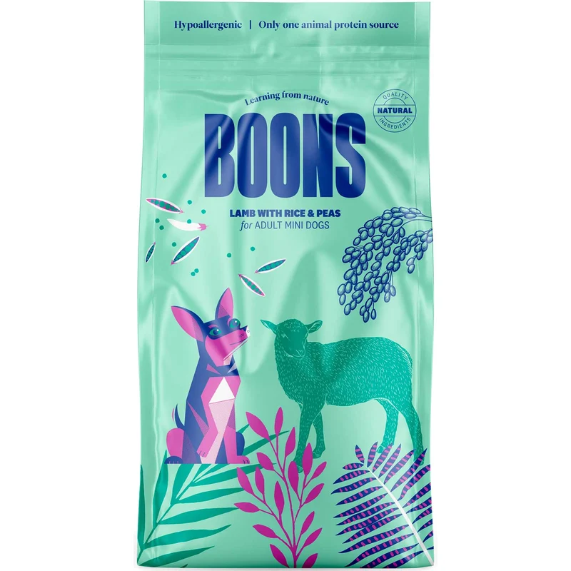 Hundefutter Boons Lamm (für ausgewachsene Hunde kleiner Rassen)