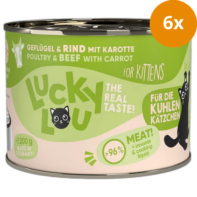 Lucky Lou Dose Lifestage Kitten Geflügel + Rind 200 g