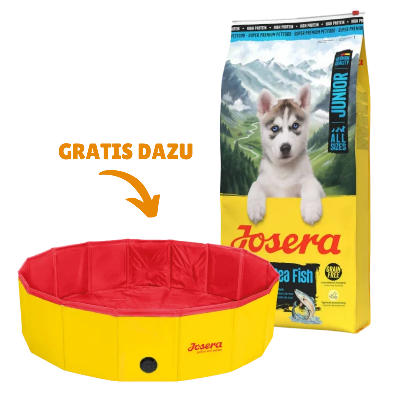 Josera High Protein Seefisch Junior 12,5 kg + GRATIS Josera Hundepool