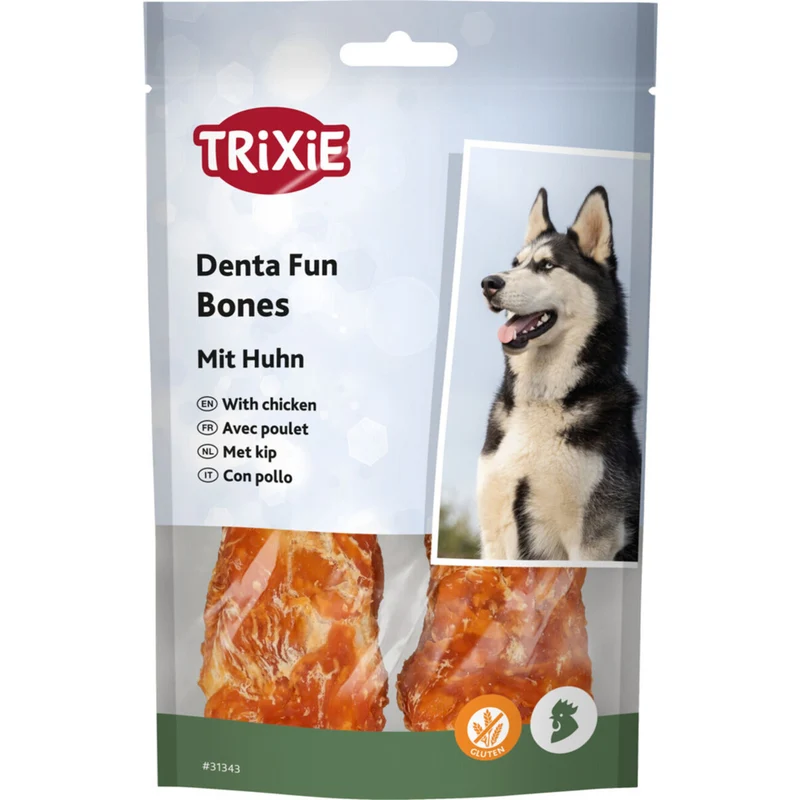 Denta Fun Kauknochen für Hunde mit Huhn