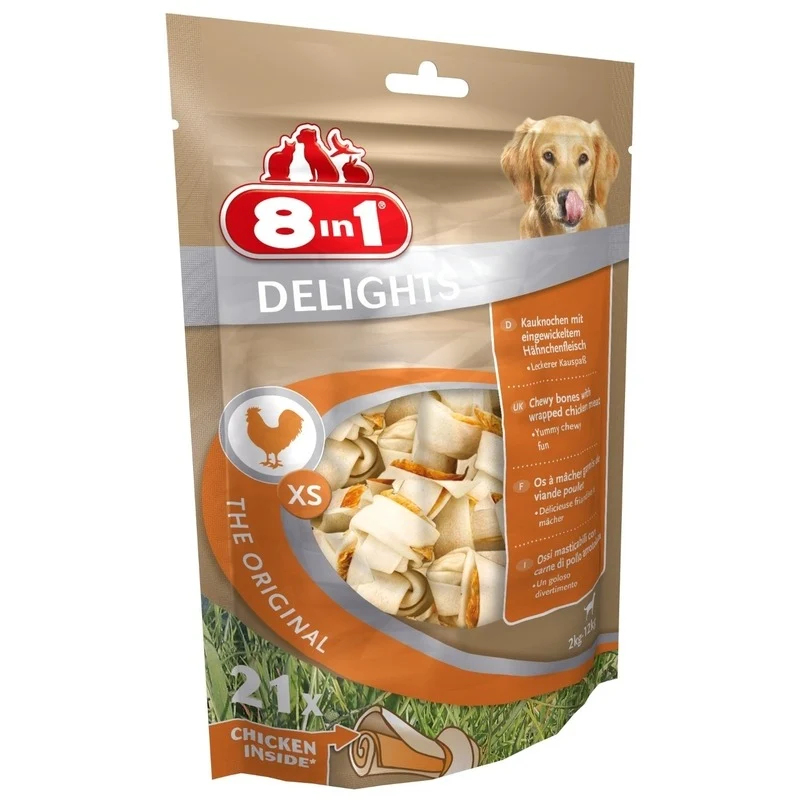 8in1 Delights Kauknochen XS für Hunde