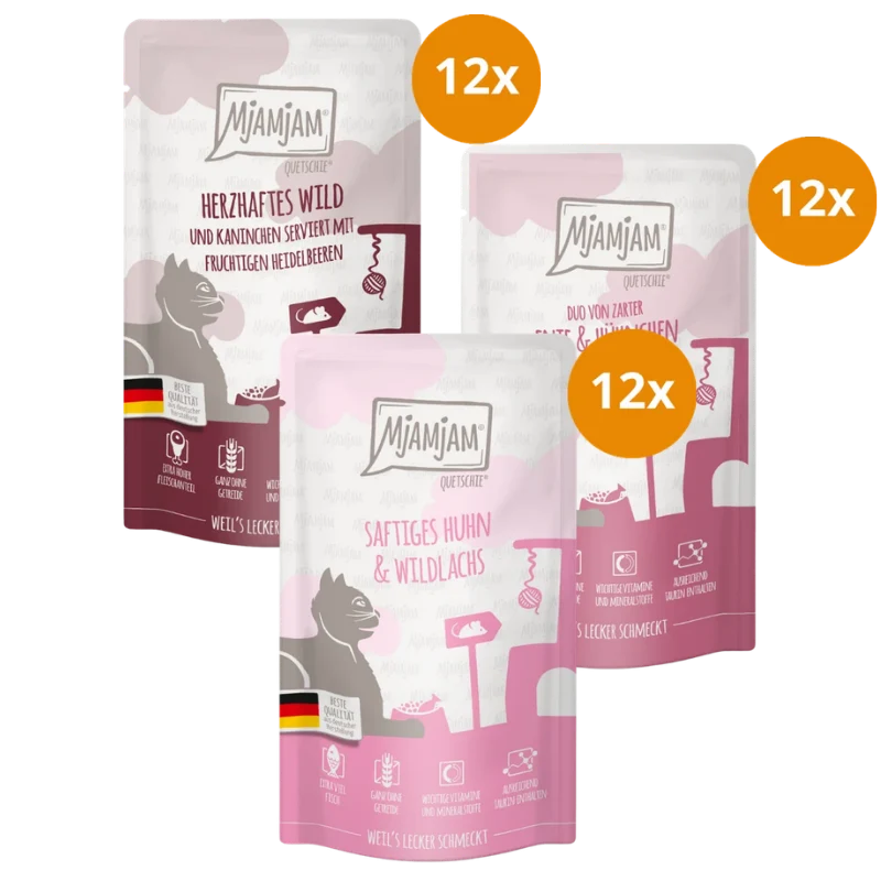 Mjamjam Quetschie 125 g - Mix Sparpaket