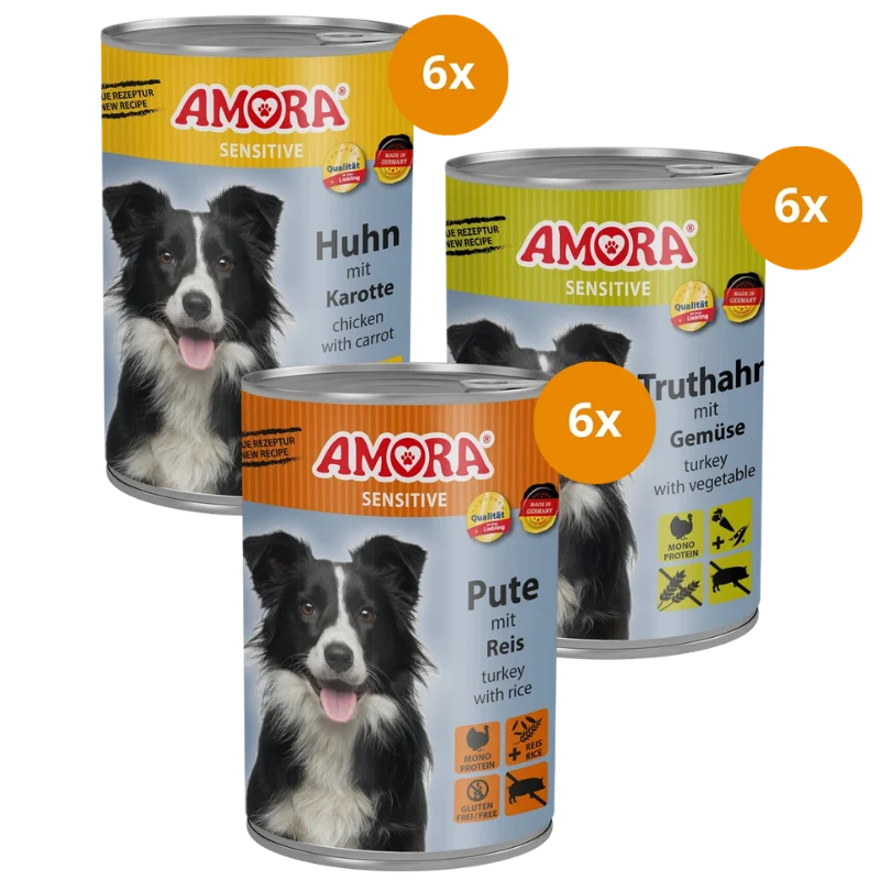 AMORA Dog 400 g Sensitive - Mix Sparpaket