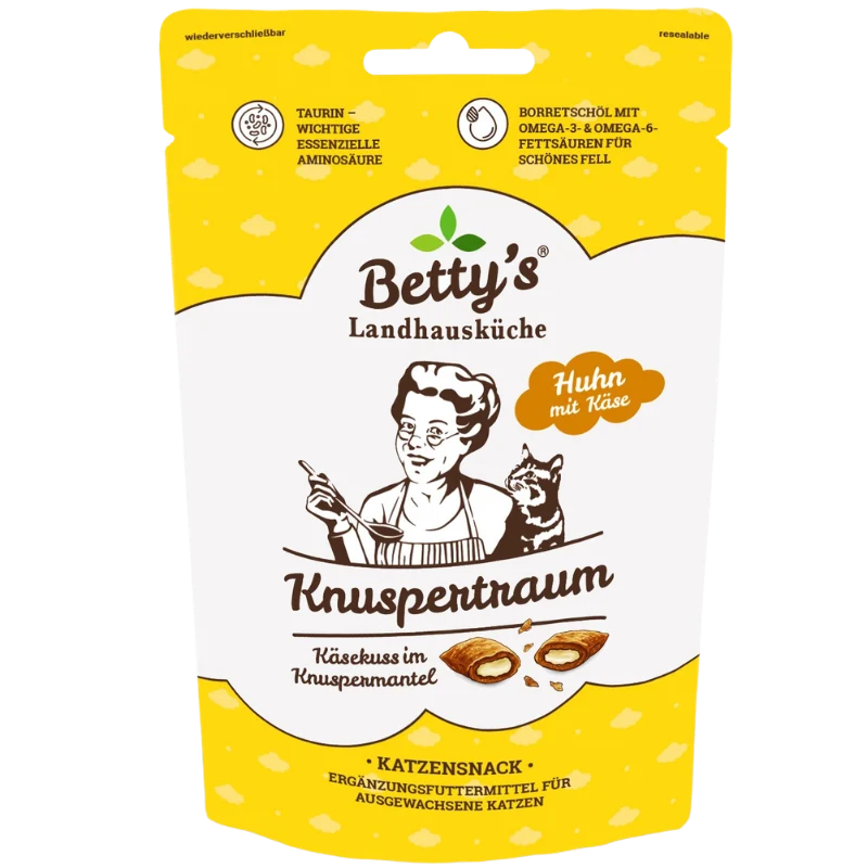 Bettys Landhausküche Cat Snack Knuspertraum Huhn mit Käse 50 g