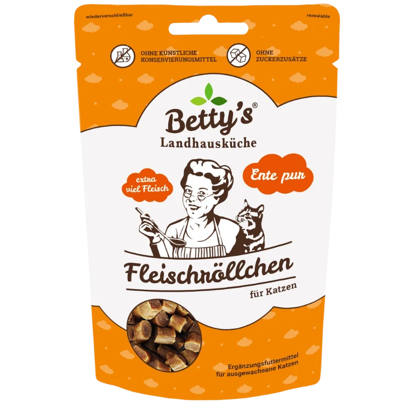 Bettys Landhausküche Cat Snack Fleischröllchen Ente 50 g