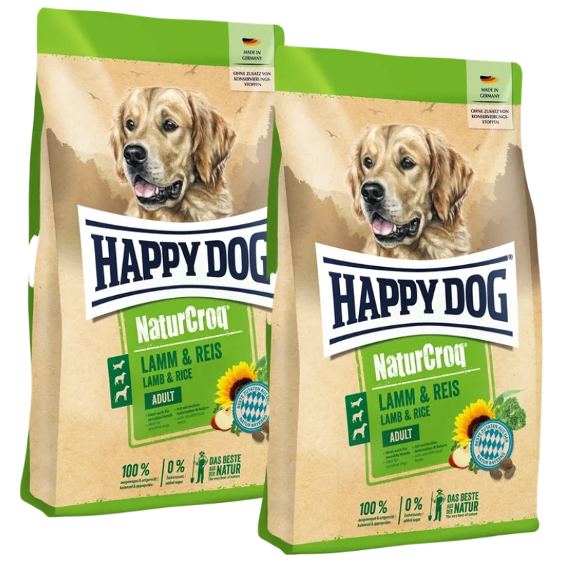 Sparpaket Happy Dog NaturCroq Lamm & Reis 2 x 15 kg