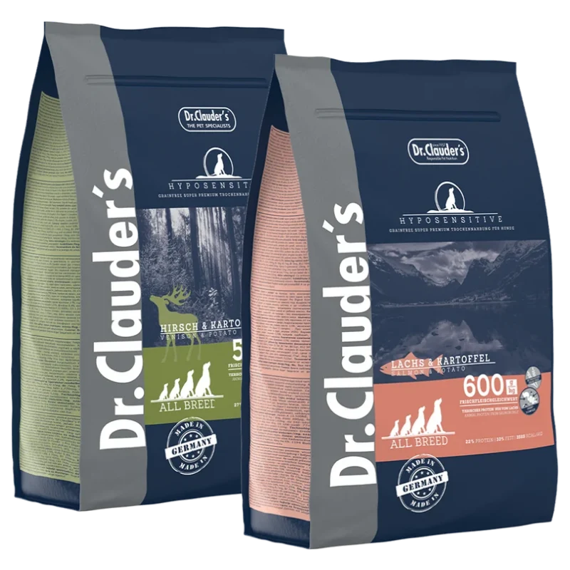 Dr.Clauder's Hyposensitive Lachs & Kartoffel & Dr.Clauder's Hyposensitive Hirsch & Kartoffel Sparpaket