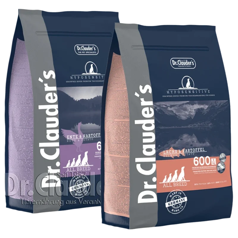 Dr.Clauder's Hyposensitive Ente & Kartoffel & Dr.Clauder's Hyposensitive Lachs & Kartoffel Sparpaket