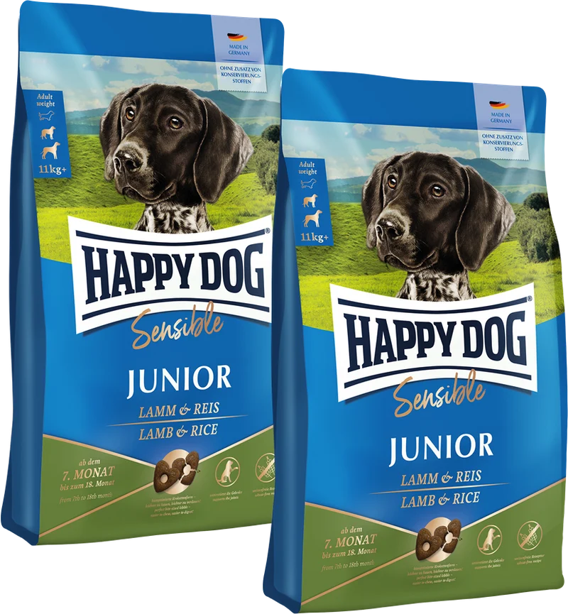 Sparpaket Happy Dog Sensible Junior Lamm & Reis 2 x 10 kg