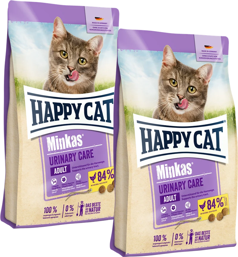 Sparpaket Happy Cat Minkas Urinary Care Geflügel 2 x 10 kg
