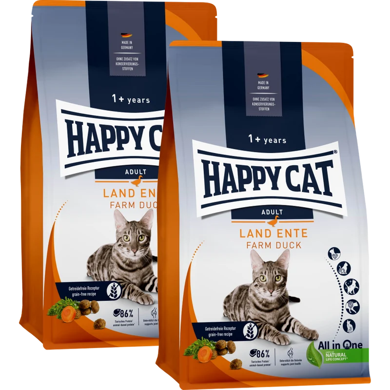 Sparpaket Happy Cat Culinary Land Ente 2 x 4 kg