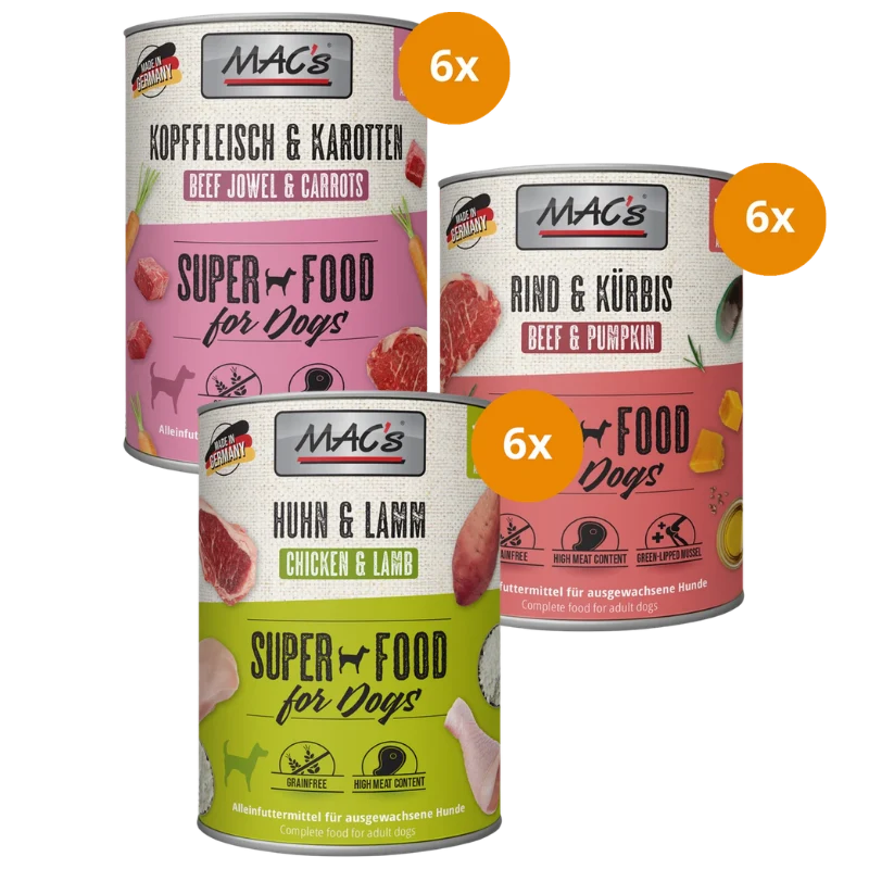 MAC's Dog Nassfutter 800 g - Mix Sparpaket
