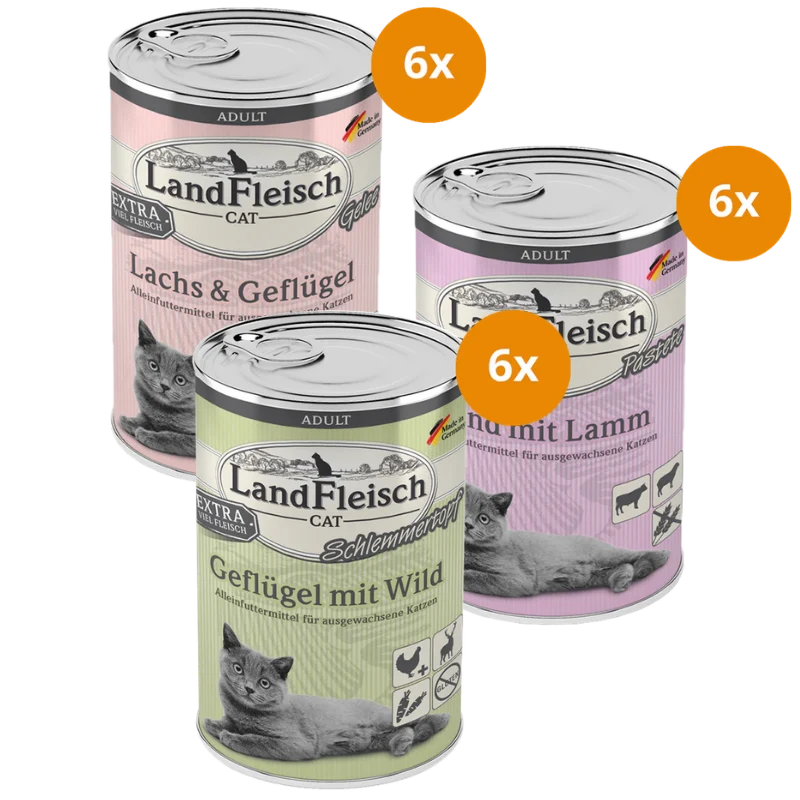 Landfleisch Cat 400 g - Mix Sparpaket