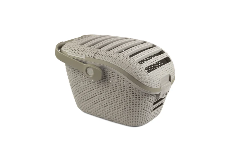 Curver Transportbox Rattanoptik – 51 × 38 × 33 cm für Hunde & Katzen bis 8 kg