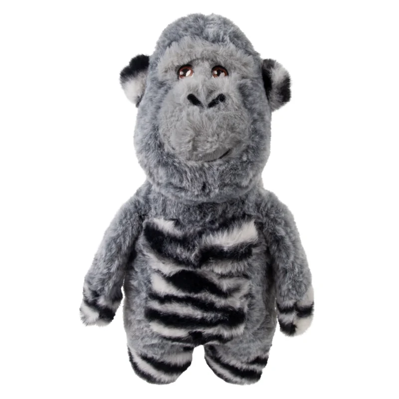 KONG Jungle Jamz Gorilla – Robustes Plüsch-Hundespielzeug mit Quietscher & Rassel