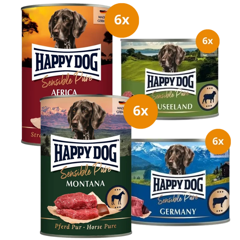 Happy Dog Sensible Pur 400 g & 200 g - Mix Sparpaket