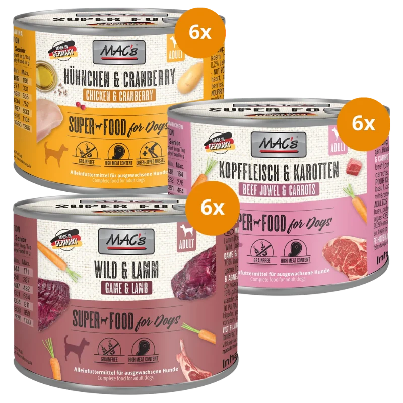 MAC's Dog Nassfutter 200 g - Mix Sparpaket