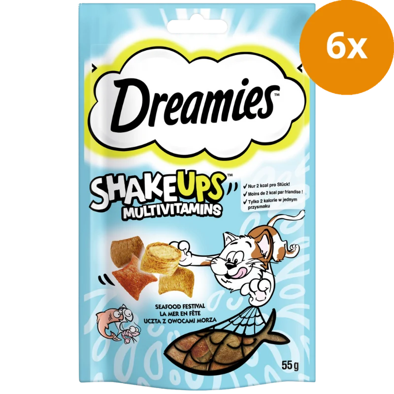 Dreamies Cat Snack ShakeUps Multivitamin Seafood 55 g