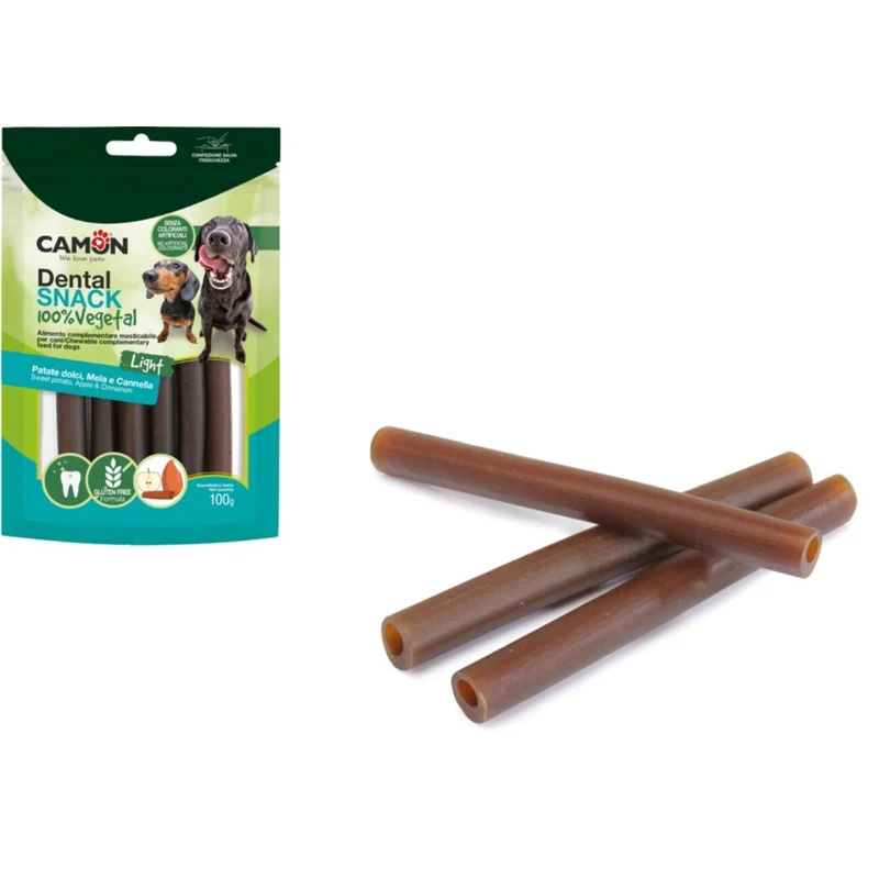CAMON Veggie Snack Sticks Dental – Süßkartoffel, Apfel & Zimt Hundesnack