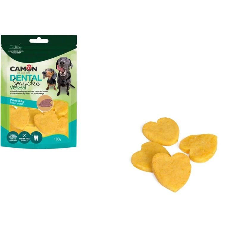 Veggie Snack Süßkartoffel Herzen - Veganer Hundesnack für Genießer