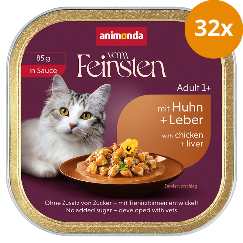 Animonda Cat vom Feinsten in Sauce Adult mit Huhn & Leber 85 g