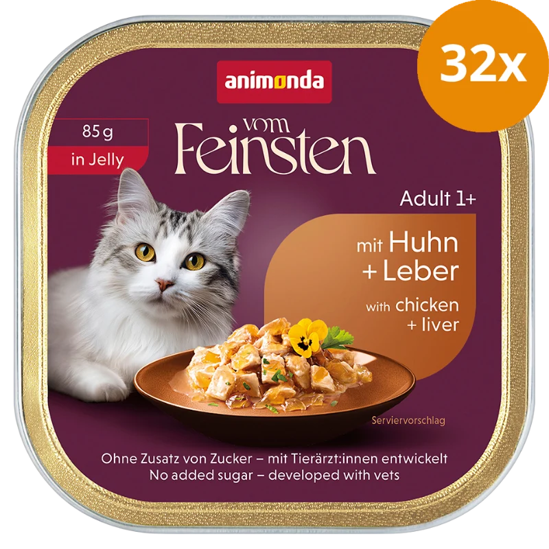Animonda Cat vom Feinsten in Jelly Adult mit Huhn & Leber 85 g