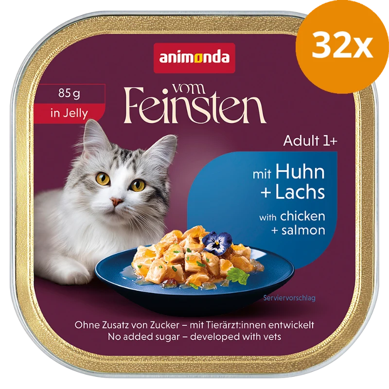 Animonda Cat vom Feinsten in Jelly Adult mit Huhn & Lachs 85 g