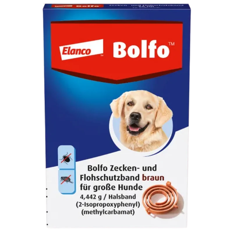 BOLFO Zecken- und Flohschutzband, große Hunde, 66 cm, braun