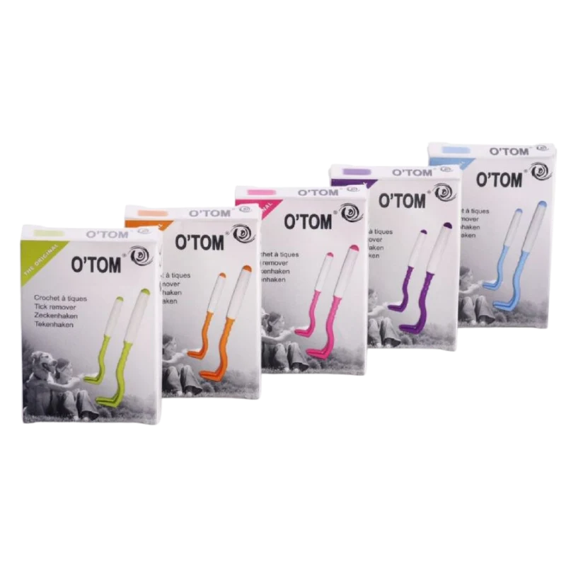 Tick Twister by OTom Zeckenhaken mit Silikongriff 2 Stück Multicolor im Karton