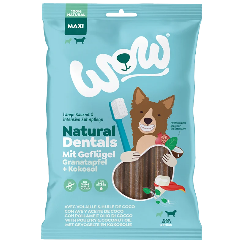 Wow Dog Snack Natural Dentals Geflügel Maxi 275 g