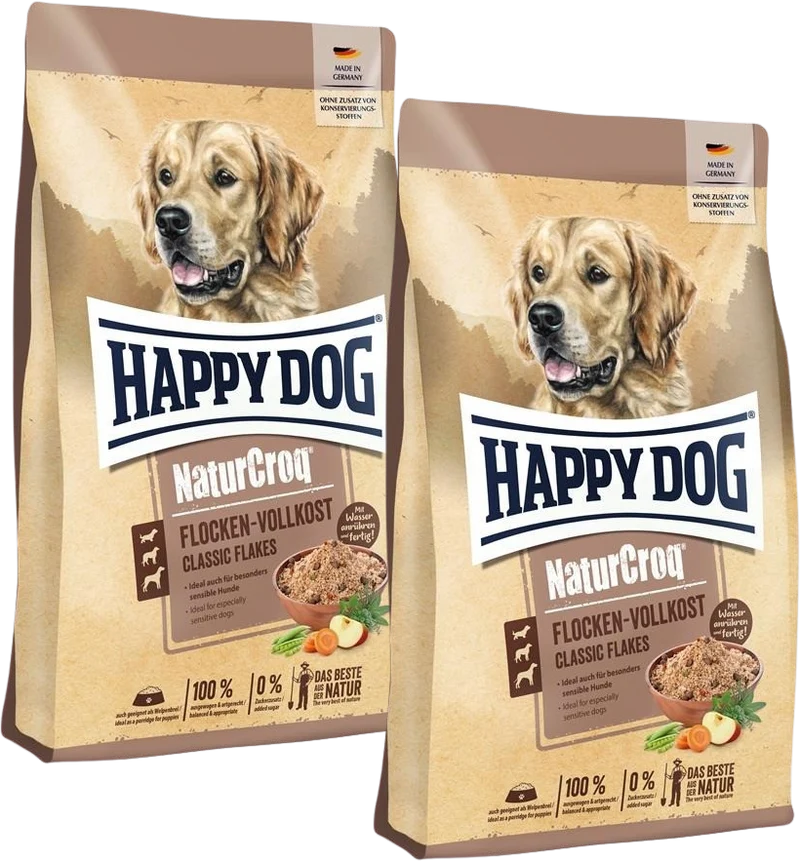 Sparpaket Happy Dog NaturCroq Flocken Vollkost 2 x 10 kg