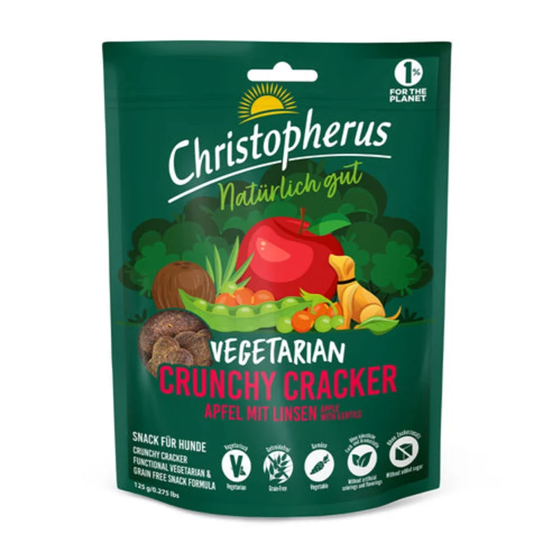 Vegetarischer Snack Apfel & Linsen - Knuspriger Hundegenuss