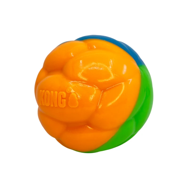 KONG Twistz High-Viz Ball – Leuchtender Hundeball mit Glow-in-the-Dark | Ø 8 cm