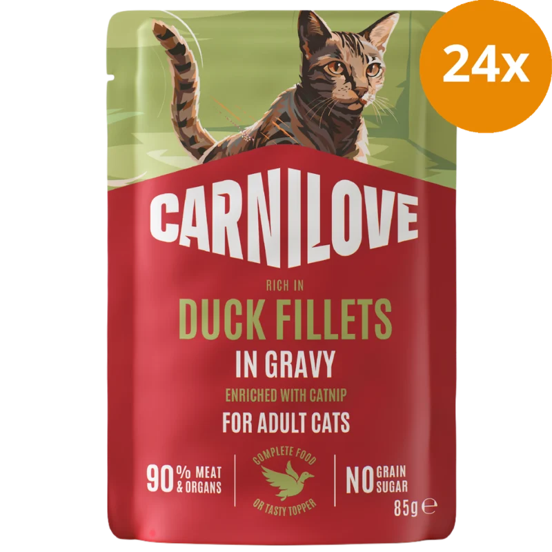 Carnilove Cat PB Gravy Duck with Catnip 85 g