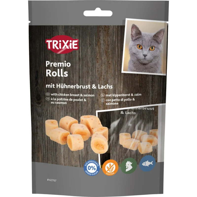 Premio Rolls mit Hühnerbrust & Lachs Katzensnack