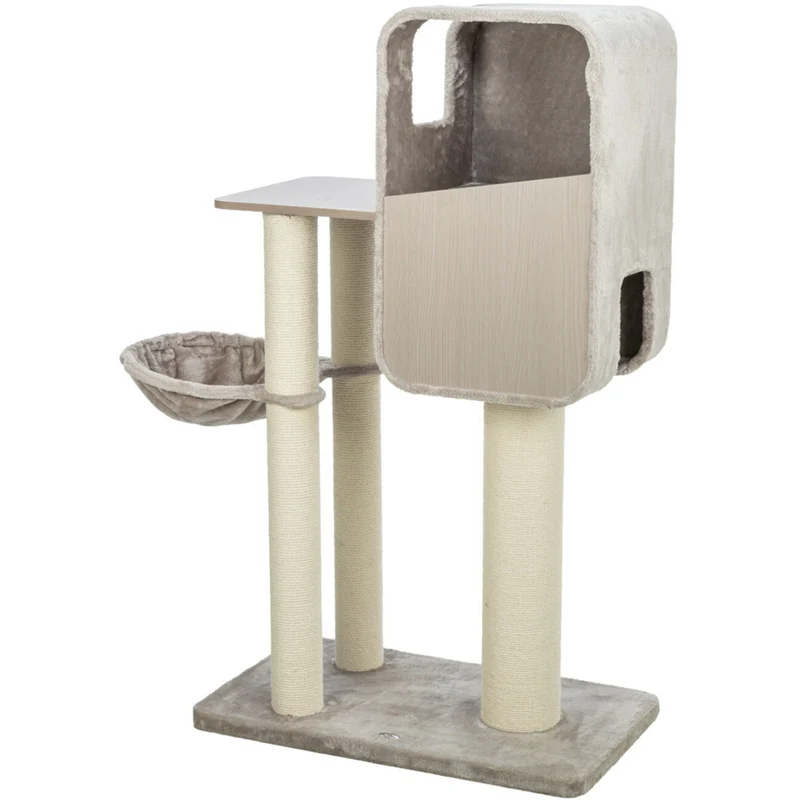 TRIXIE Kratzbaum Marina – Robuster Kratzbaum in Holz-Optik, ideal für mittlere Katzen 🏠