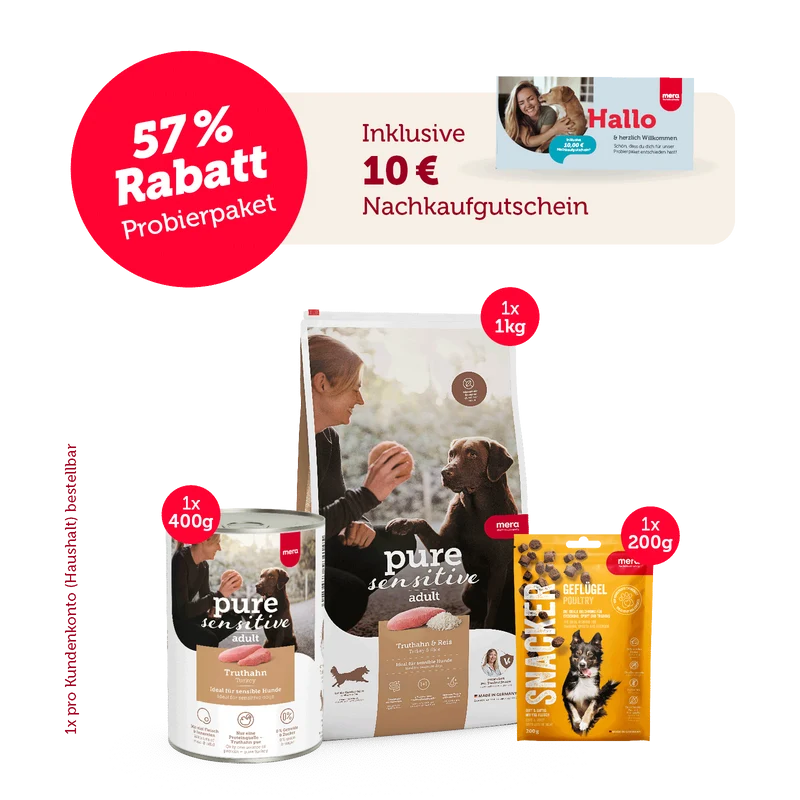 Hundefutter Probierpaket Truthahn & Reis 1kg – inkl. Nachkaufrabatt