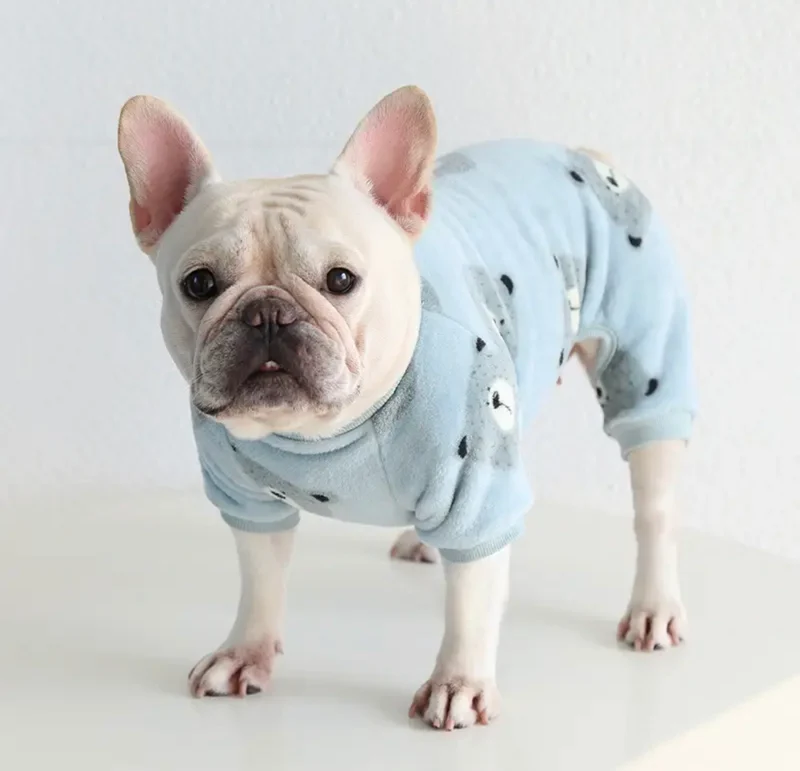 “Teddy Bear Print Dog Fleece for Ultimate Warmth"