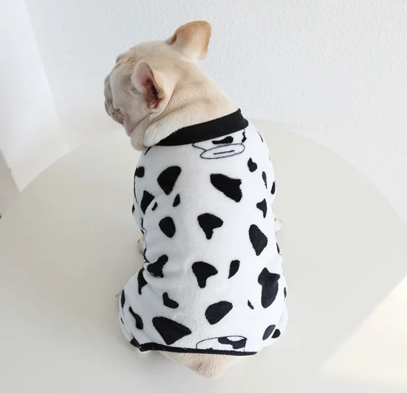 Cosy, warm dog fleece - Cow Print