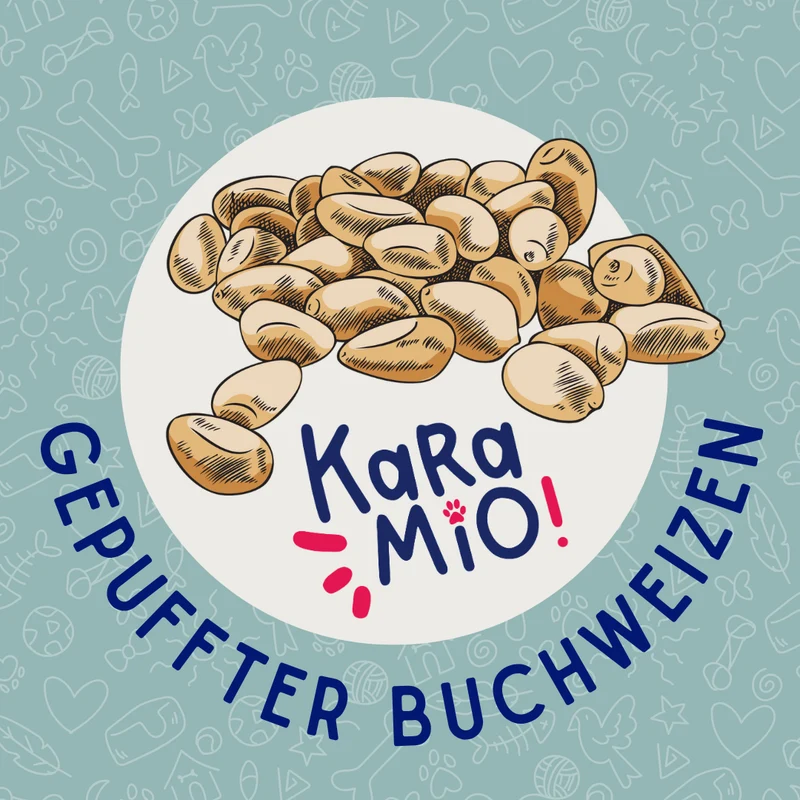 Karamio Gepuffter Buchweizen für Hunde, 750 g