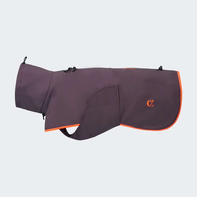 Hunderegenmantel AKTIV Aubergine/Orange